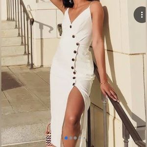 BLACK midi Urban Outfitters dress with slit!